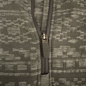 lululemon athletica Patterned Gray Zip-Up Sweater